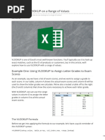 How To Use VLOOKUP On A Range of Values