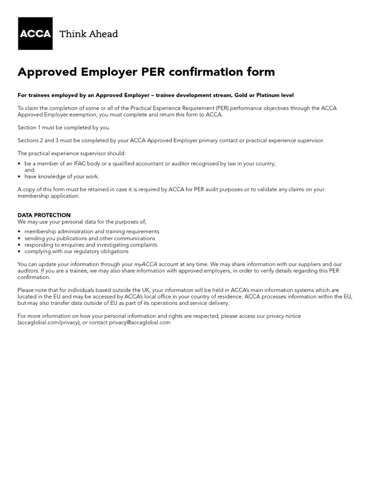 PER Confirmation Form | PDF | Personally Identifiable Information 