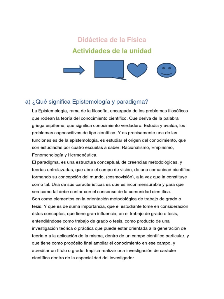 Tarea 1 Didactica de La Fisica | PDF | Maestros | Science