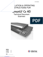 Installation & Operating Instructions For: Technical Document Scanners