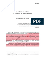 A Escuta Do Outro Os Dilemas Da Interpretação