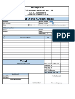 GST Credit Note Format