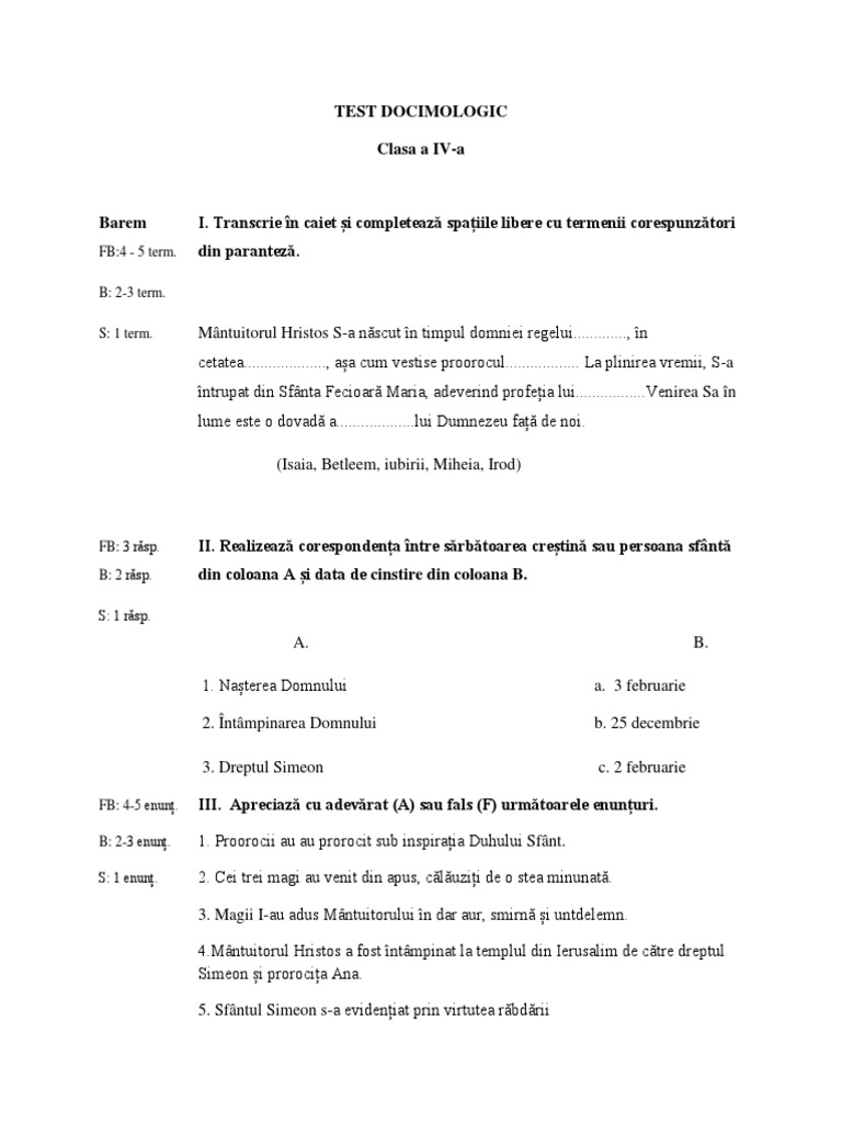 Test Docimologic | PDF