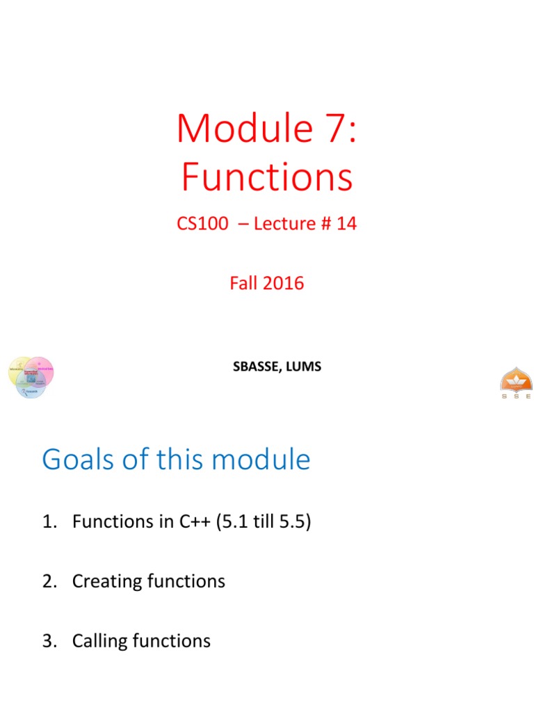 Lecture 14 Functions | PDF | Parameter (Computer Programming) | Subroutine