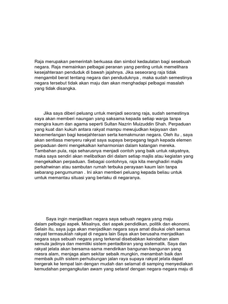 Esei Jika Saya Seorang Raja
