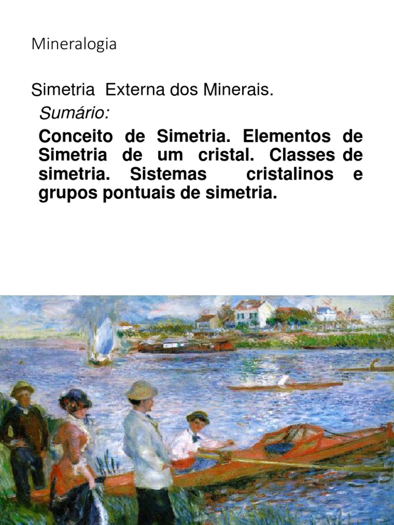 Simetría Externa Dos Minerais | PDF | Cristal | Números