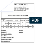 Topaz Multi Industries Sa: Specification Telecom PVC Pipe-Din 8062:2009