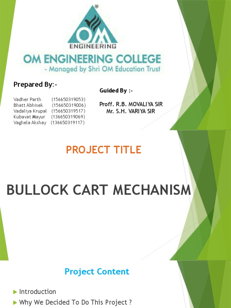 Bullock Cart Mechanism Overview | PDF | Gear | Mechanical Engineering
