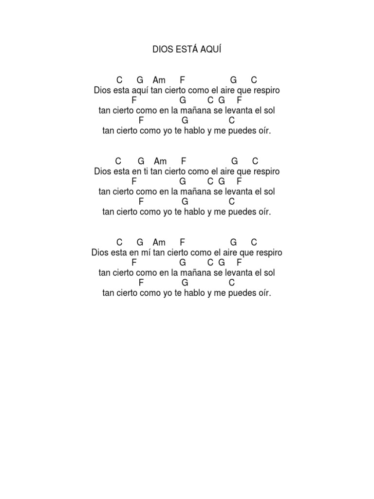 Canciones Catolicas De Dios Esta Aqui