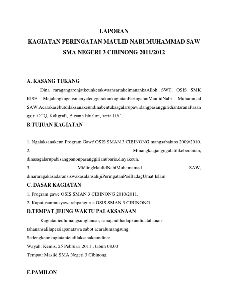 Kegiatan Maulid Nabi Sunda Docx