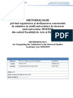 Metodologie Admitere FAD