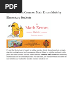 How To Avoid Silly Maths Mistakes - 2