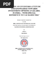 Mba Finance Project A STUDY ON INVESTORS ATTITUDE AND KNOWLEDGE TOWARDS INVESTMENT OPTIONS AVAILABEL IN INDIA WITH SPECIAL REFERENCE TO UAE BASED N