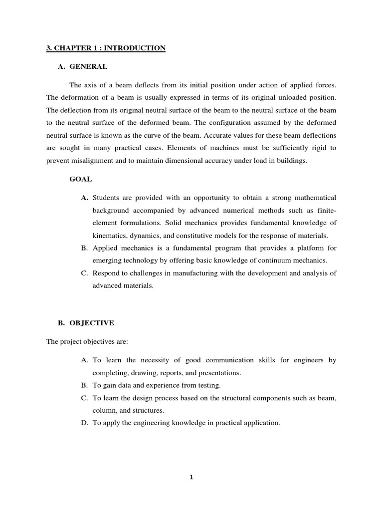 Chapter 1 Introduction A General Pdf Beam Structure Bending