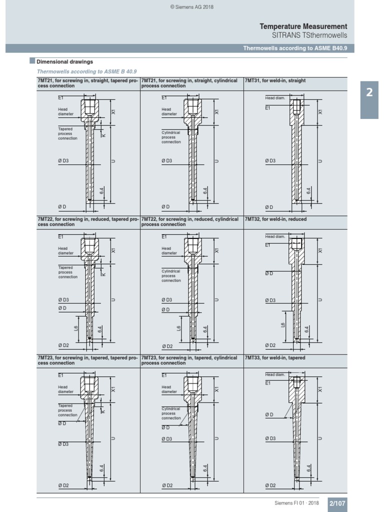 Thermowell PDF PDF Thermodynamics Physical Quantities