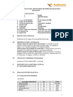 Informe Psicológico de Neo Pir