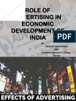 Role of Advertising in Economical Development 