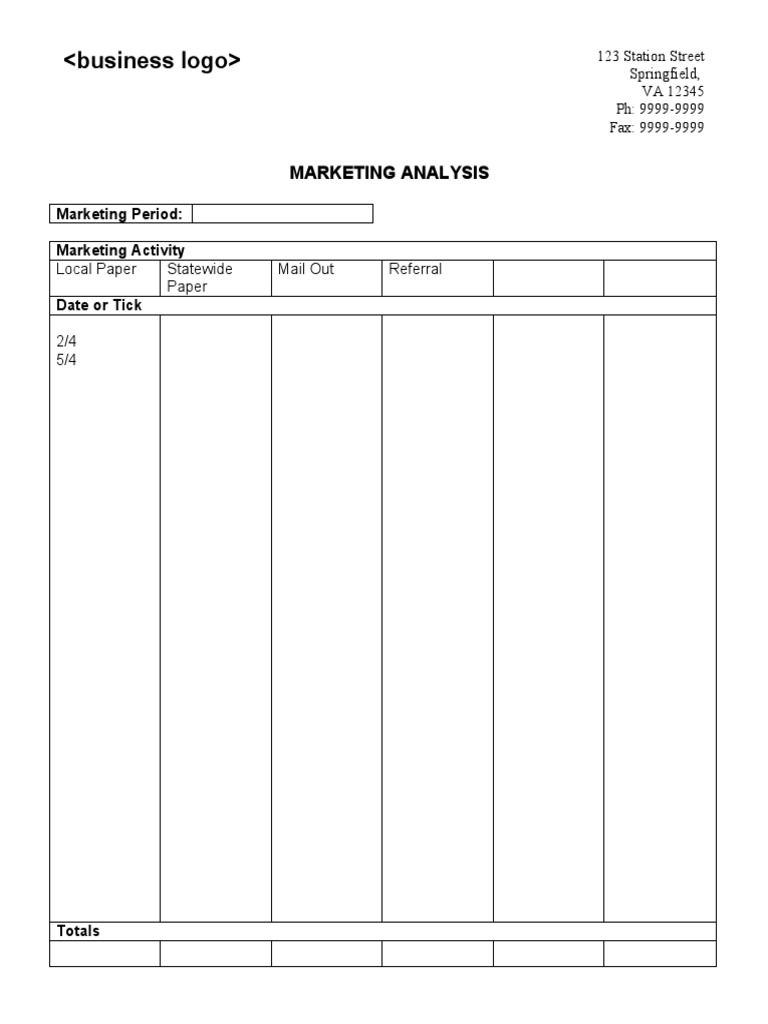 Marketing Analysis Report Summary | PDF