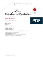 Demografía y Estudios de Población