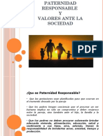 Paternidad Responsable Y Valores Ante La Sociedad