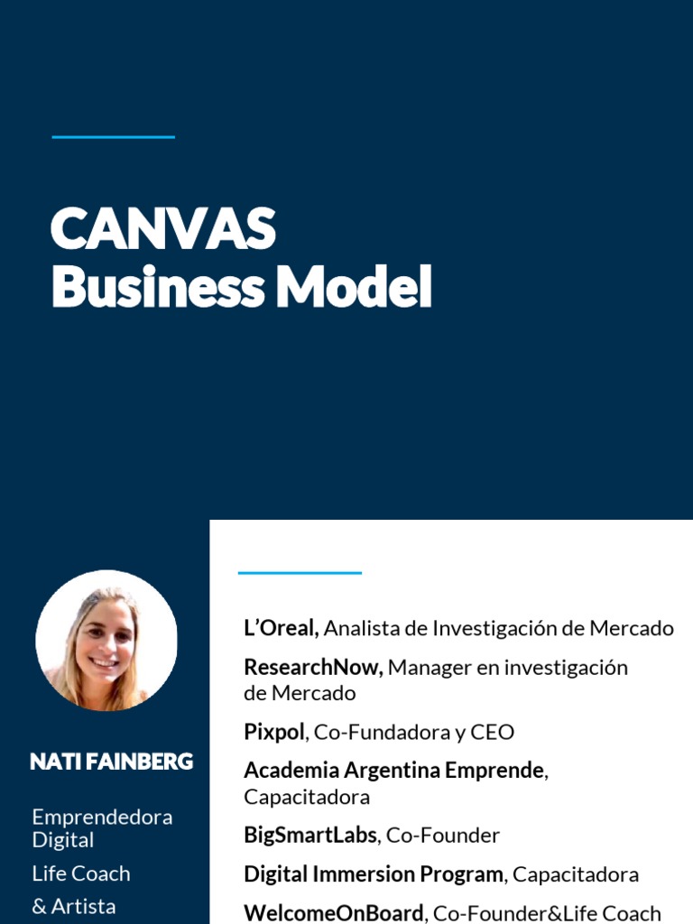 Modelo de Negocio Canvas para Emprendedores | PDF | Modelo de negocio ...