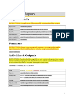 APPENDIX A Progress Report Aoc