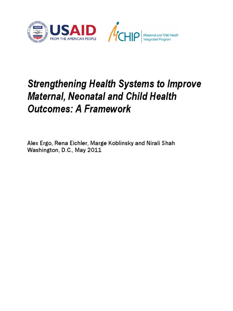 Health Systems Framework for MNCH Improvement | PDF | Health System ...