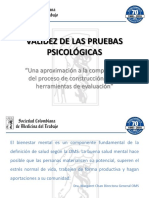 Validez de Las Pruebas Psicologicas Dra. Anyela Montañez