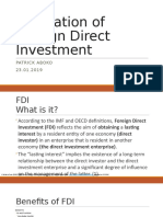 Regulations of Foreign Direct Investment (FDI) : Presentation