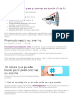 10 Consejos Útiles para Promover Su Evento