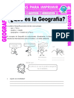 Que Es La Geografia para Quinto de Primaria