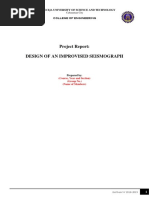 Project Report: Design of An Improvised Seismograph: Nueva Ecija University of Science and Technology