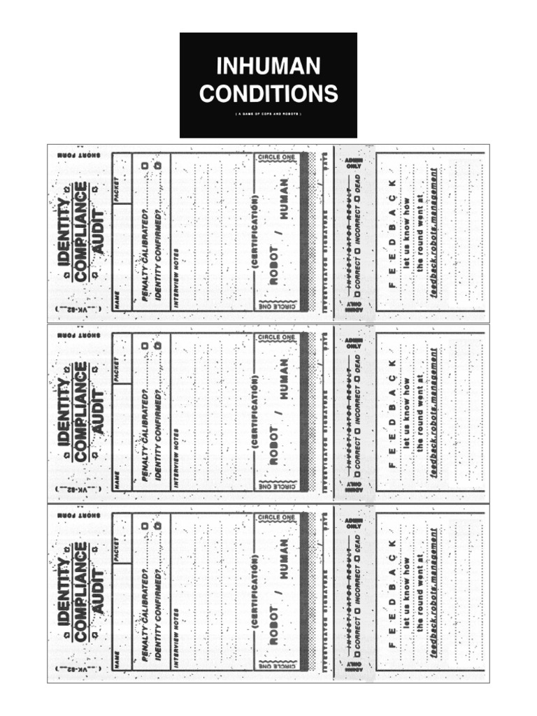 Inhuman Conditions PNP Investigator Forms (Public File) | PDF