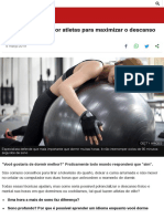 8 técnicas usadas por atletas para maximizar o descanso durante o sono - BBC News Brasil