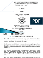 " Pengaruh Free Cash Flow Terhadap Dividend Payout Ratio Pada Perusahaan-Perusahaan Bei Periode 2007 - 2008