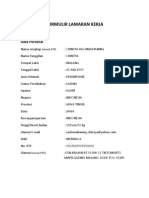 Formulir Lamaran Kerja