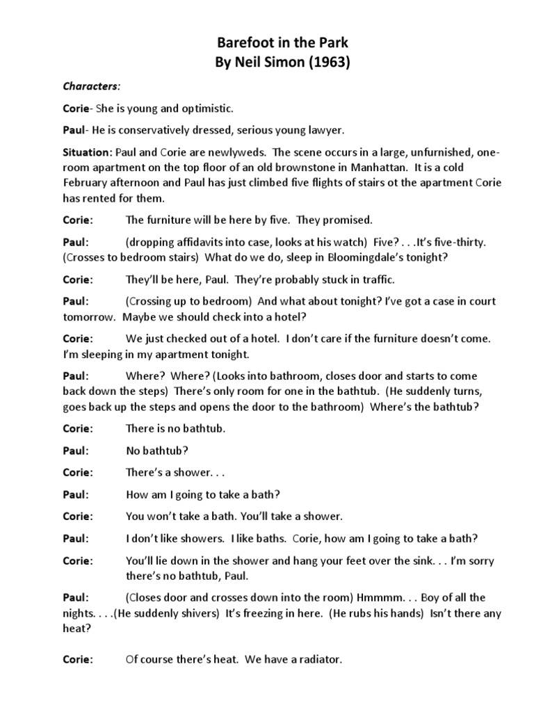 Barefoot in The Park - 1 Male-1 Female | PDF | Bathroom