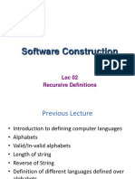 Software Construction Recursive Definitions