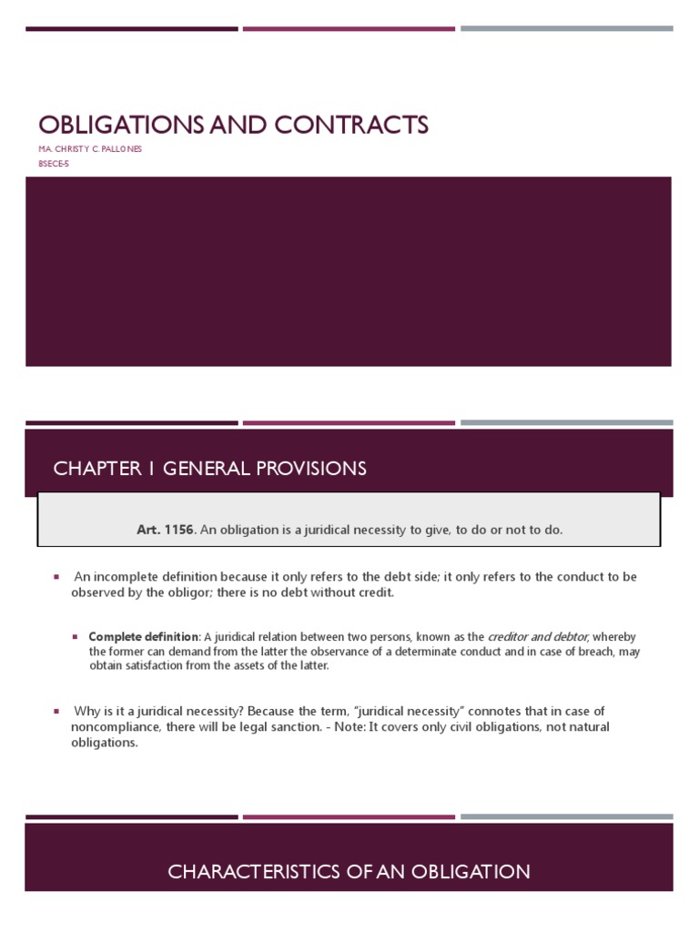 Obligations and Contracts | PDF | Ownership | Lease