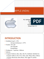 Apple (India) : By: Jaydeep Devpura (60) Prachi Dave (08) Jay Bangur (04) Krishna Dave (07) Dhwani Soni
