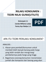 Teori Perilaku Konsumen& Nilai Guna Mikro