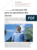 Professor Escreve HQ para Se Aproximar Dos Alunos