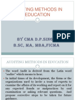 Auditing in Education