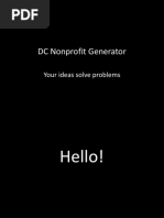 DC Nonprofit Generator: Your Ideas Solve Problems