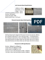Pinnacle Concrete Board and Wall Specifications