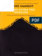 (Pierre Manent) Cum de Putem Trăi Împreună 16 PDF
