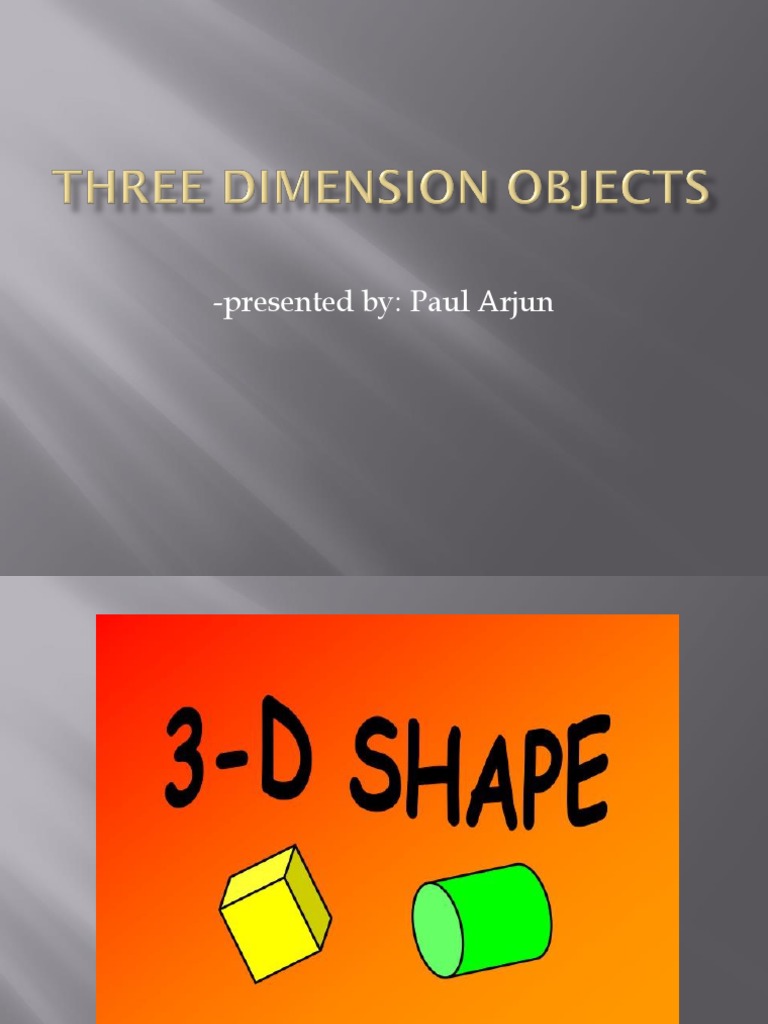 Three Dimension Objects PDF