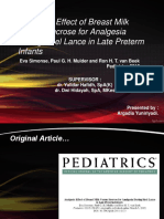 Analgesic Effect of Breast Milk Versus Sucrose For Analgesia During Heel Lance