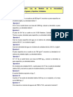 Ejercicios sobre densidad, peso específico y viscosidad de líquidos