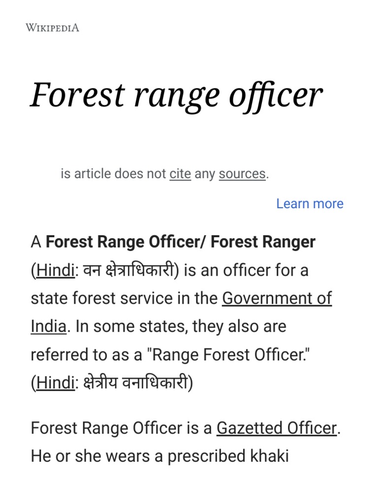 Role and Responsibilities of Forest Range Officer | PDF | Justice ...